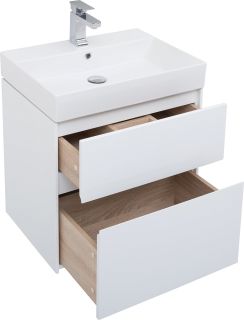 Тумба под раковину Aquanet Polya 345591 70 см белый глянец